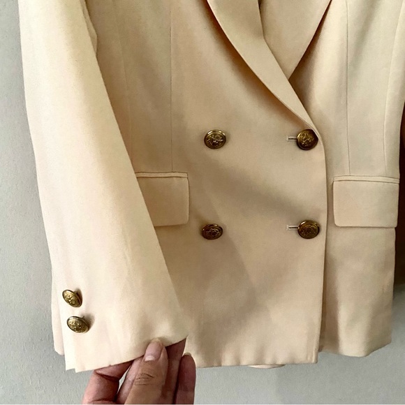 vintage Deco Gold button Blazer double breasted - Picture 5 of 5